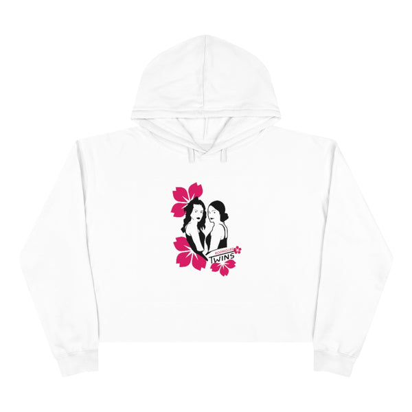 Pink flower Crop Hoodie