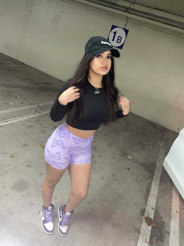 Purple butterfly Shorts