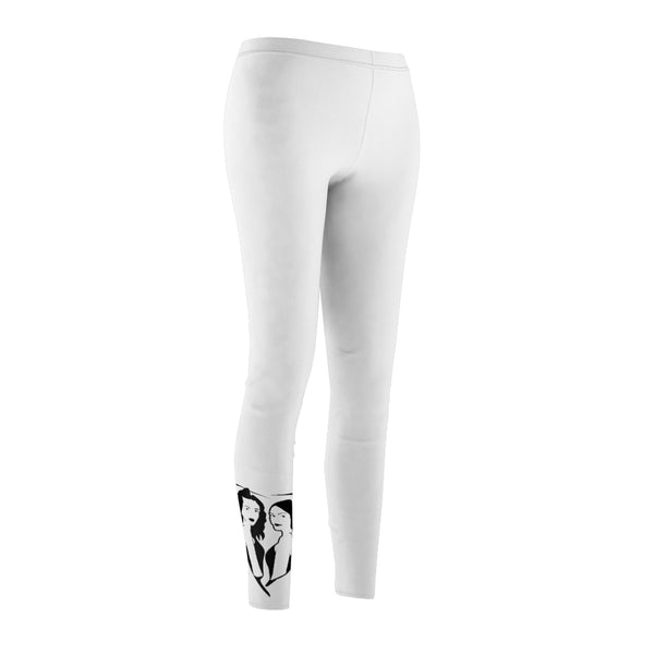 Women’s White Heart Leggings