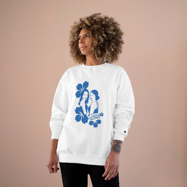 Blue flower Champion Sweatshirt