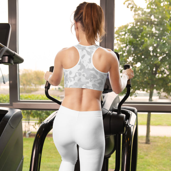 White Camo Sports bra